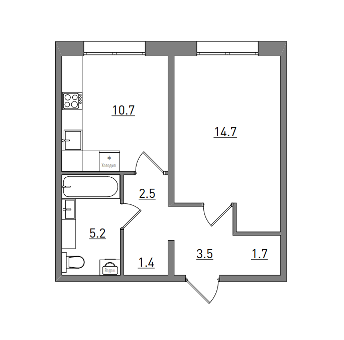 планировка квартиры 40 м2